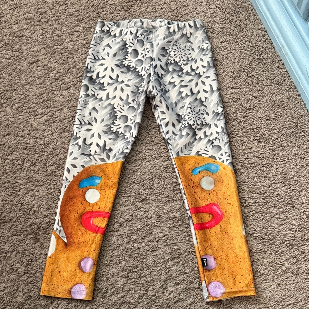 Zara Terez Festive Snowflake and Gingerbread Leggings